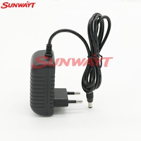 Adaptador de Corriente SUNWAYT SW-SP7 Internacional 12V 2A AC 100-240V para Tiras de Luces LED y Accesorios de Juegos de Arcade (ABS/Plástico)