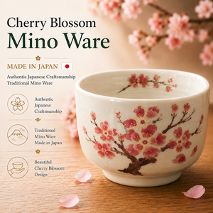 Juego de Batidor de Matcha con Tazón de Cerámica con Diseño de Flor de Cerezo, Venta al por Mayor, con Batidor de Bambú - Product Image 3