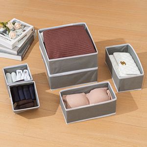 Clothing Organizer <b>Storage</b> <b>Box</b> Set 6pcs Non-Woven Fabric Rectangular <b>Drawer</b> Underwear Socks Bra Panties Organizer - Product Image 3