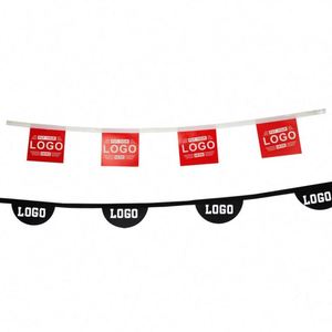 Cheap Polyester Material 14*21 String Flag Festival Party Celebration Decoration Triangle Bunting Banner - Product Image 2