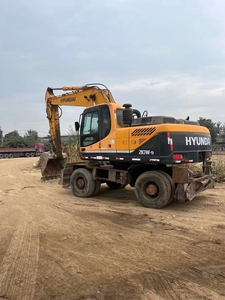 Excavadora Hyundai 210W-9 Usada de Alta Calidad, 21 Toneladas, con Motor Cummins, Excavadora Hidráulica de Ruedas para Construcción - Product Image 3