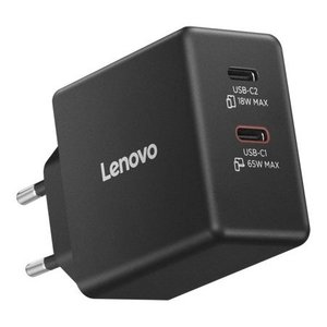 Lenovo GaN 65W USB <b>Type</b>-<b>C</b> <b>Charger</b> With <b>Cable</b> Black - Product Image 6