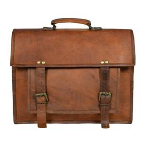 Sac pour ordinateur portable en cuir véritable marron pour hommes et femmes, qualité supérieure, personnalisable, fait main - Product Image 1