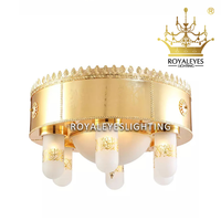 Royaleyes – lustre islamique en laiton Antique, classique, grand plaqué or, fer arabe, éclairage Masjid, éclairage de mosquée, OEM/ODM