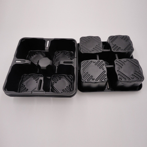 Grand plateau de semis de tomates <span class=keywords><strong>d</strong></span>'<span class=keywords><strong>orge</strong></span> pour animaux de compagnie de type hydroponique profond <span class=keywords><strong>à</strong></span> cellules carrées noires personnalisées avec trou - Product Image 2
