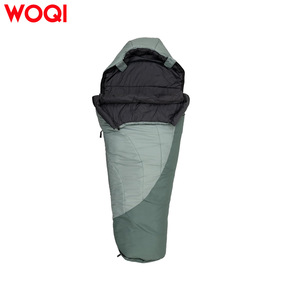 Sac de couchage Woqi Mummy, gris spatial, en nylon coupe-vent, pour le camping en plein air par temps froid, pour adultes - Product Image 5