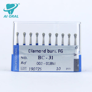 เครื่องขัดฟันไฟฟ้าก้านสแตนเลส1.6มม. เคลือบเพชร10ชิ้น/กล่องสำหรับคลินิกทันตกรรม - Product Image 3