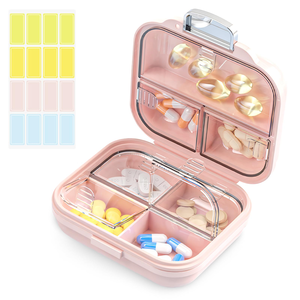 Compartments Travel Pill Organizer Mini Medicine Tablet Pill Storage Box Portable <b>Small</b> Pill <b>Case</b> Container with Lid - Product Image 1