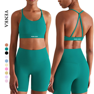 Vente en gros Nouveau soutien-gorge de sport écologique à impact élevé pour femmes Hot Sexy Triangle Back Rembourré amovible Fashion Yoga Bra - Product Image 1