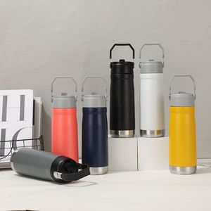 Stainless Steel Thermos Cup 304 Portable With Straw For Travel And Sports Use - Product Image 2