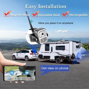 IPoster para camión remolque RV cámara de visión trasera de respaldo inalámbrica con <span class=keywords><strong>base</strong></span> magnética fuerte cámara incorporada 9600mah1080P - Product Image 4