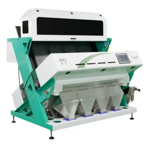4 Chutes Intelligent Optical CCD Green Transparent Brown Glass Color Sorter Machine For Color Sorting