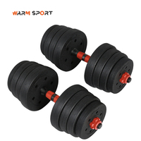 Ensemble d'haltères réglables en PE et en ciment, poids libre personnalisé, marque chaude, unisexe, salle de sport à domicile, fitness, 10KG 15KG 20KG 30KG 40KG