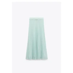 2024 Customized Women's Casual High Waist Pleated Skirts Summer A-Line Mid Length Skirts for women
