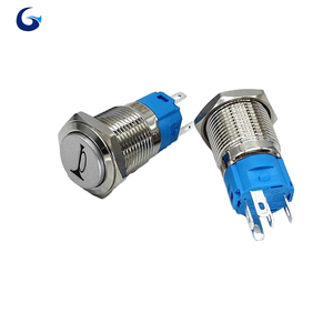16mm không thấm nước bằng thép không gỉ Nút Còi điện tử chuyển đổi đầu cao tự đặt lại với đèn LED thiết bị gia dụng - Product Image 3
