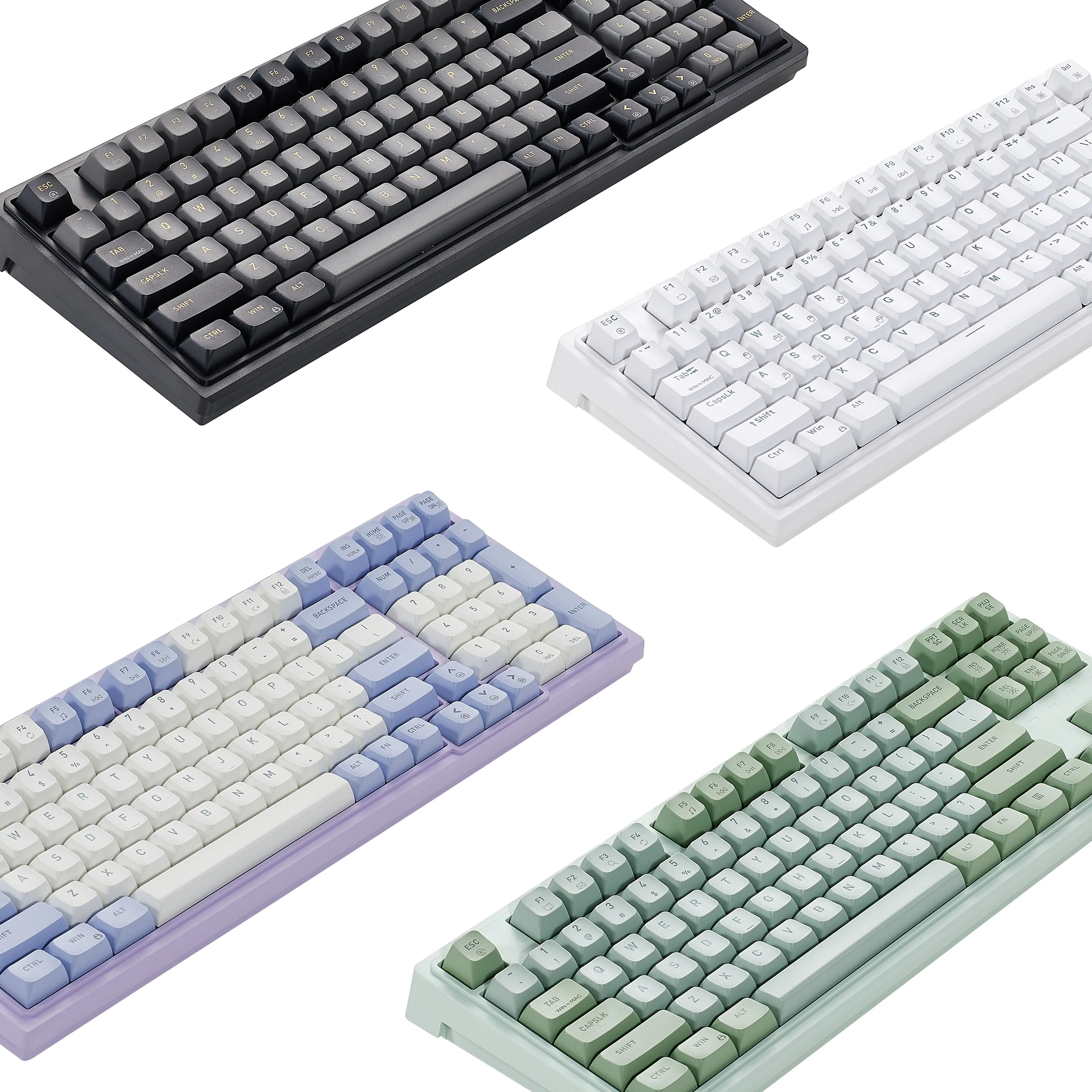 customized gaming mechanical keyboard usb wired rgb 60 percent 75% keys ergonomic macro keyboard for pc computer
