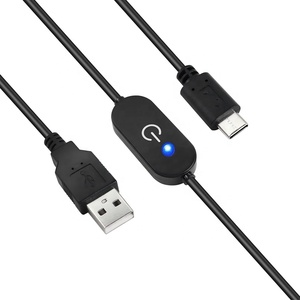 Dc 5V <span class=keywords><strong>USB</strong></span> chuyển đổi điện Cáp <span class=keywords><strong>USB</strong></span> 2.0 A để Loại C nam Led cảm ứng Dimmer dây duy nhất màu mờ trên Off chuyển đổi điều khiển cáp - Product Image 1