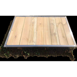 Boîte de mise bas pour chien, rectangulaire, en bois durable avec bords en acier inoxydable, mobilier pour animaux de compagnie pour la vie confortable de la mère chien - Product Image 5