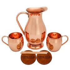 Pichet à eau en métal martelé de 2000ml de Nine Seven Exports avec design uni en verre de 400ml pour un usage domestique - Product Image 5