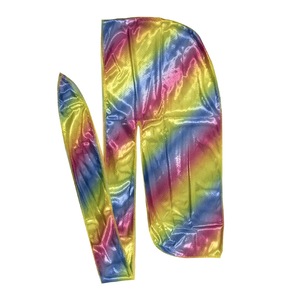 Magnifique Durag Ondulé pour Hommes, Bandeau en Satin Soyeux, <span class=keywords><strong>Bandana</strong></span> en Satin Duragsic avec Longue Bande en Polyester Respirant - Product Image 6