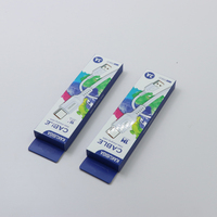 Logo personnalisé Câble de chargement pour écouteurs électroniques Câble USB pour chargeur de ligne de données Boîte d'emballage