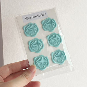Emballage de vente au détail de <span class=keywords><strong>magasinier</strong></span> en ligne 6 pièces autocollants de cire à cacheter auto-adhésifs pour enveloppes de mariage et d'affaires - Product Image 2