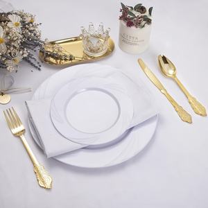 Juego de Vajilla con Diseño de Corona, Juego de Vajilla de PS, Suministros para Bodas, Festivales, Fiestas en Casa, 3 Piezas/Juego - Product Image 3