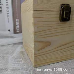 Caja de Madera para Vino, Rectangular, de Pino, con Cierre, para Regalo o Artesanía, Grosor de 0.8mm, Se Aceptan Pedidos Personalizados - Product Image 1