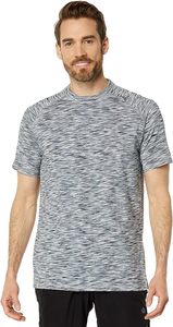 Logo riflettente personalizzato Space Dye 95% poliestere 5% Spandex manica Raglan Sport Running maglietta da <span class=keywords><strong>uomo</strong></span> manica corta Color erica - Product Image 4