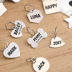 Custom Engraved Stainless Steel Pet ID Tags Corrosion-Resistant for <b>Dogs</b> and Cats - Product Image 3