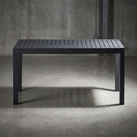 Meubles d'extérieur modernes, table à manger stable, durable, imperméable, en plastique, rectangulaire, pour cour