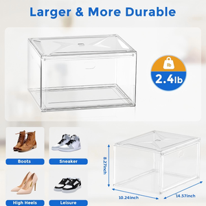 Nhựa trong suốt Sneaker Stackable giày lưu trữ hộp thả phía trước Acrylic ngăn kéo loại từ rõ ràng hộp giày syf666 - Product Image 6