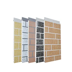외부 벽 클래딩 금속 사이딩 16mm 조립식 집 샌드위치 패널 외부 금속 사이딩