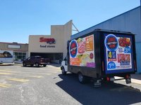 Panneau publicitaire led polychrome P4 /P6, camion Mobile, panneau d'affichage LED monté, camion remorque publicitaire Mobile