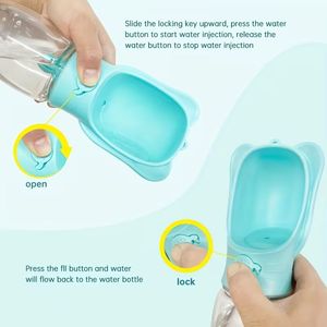 Portable Pet <b>Water</b> <b>Bottle</b> With Food Container <b>For</b> <b>Dogs</b> Travel Bowls Multifunction Plastic - Product Image 2