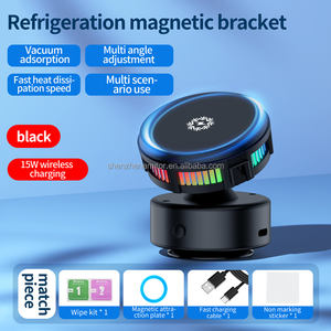 X19ยึดโทรศัพท์มือถือในรถยนต์คันแรกแบบหมุนได้360องศาพร้อมระบบระบายความร้อนในการชาร์จแบบไร้สายและไฟ LED - Product Image 6