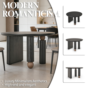 RIKKASI Tavolo da Pranzo Moderno Minimalista in <span class=keywords><strong>Legno</strong></span> <span class=keywords><strong>Scuro</strong></span>, Arredamento di Alta Gamma per Ville e Hotel - Product Image 2