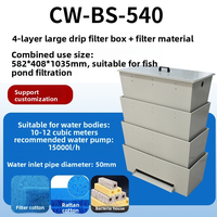 Système de filtration de bassin ultra-silencieux pour l'extérieur, boîte biofiltre à écoulement goutte-à-goutte pour Koi et grands bassins de jardin avec circulation de l'eau