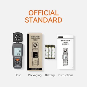 LODESTAR LD363 เครื่องวัดความเร็วลมดิจิตอลแบบพกพาขนาดเล็ก เครื่องวัดอุณหภูมิ จอแสดงผล LCD ความละเอียด 0.1 ม./วินาที ช่วง 0-50 องศาเซลเซียส วัดความเร็วลมได้หลายระดับ - Product Image 5