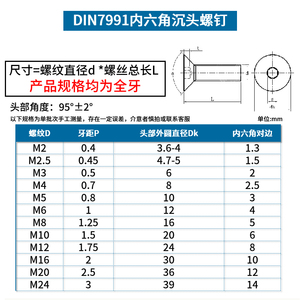 J&Gong - Tornillos Hexagonales de Cabeza Avellanada Galvanizados de Grado 10.9, M3 M4 M5 M6 M8 M10 M12, Tornillos de Alta Resistencia para Puertas y Ventanas - Product Image 4