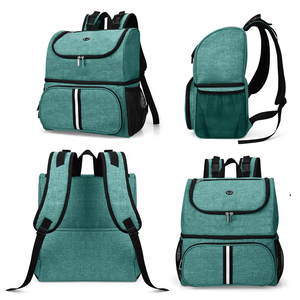 Tragbare Faltbare Canvas-Klassiker Haustiertransporttasche Reisetasche Fluggesellschaft-Zugelassen für Kleine Hunde Weicher Katzenrucksack 2 Futterschalen Strand - Product Image 2