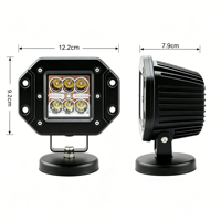 Projecteur de travail LED en aluminium moulé sous pression 3,3 pouces 18W 6000K, modes de montage multiples, IP68 12-48V 1200lm, lampe auxiliaire de conduite tout-terrain pour voiture