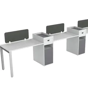 White Office Partitions Cubicle Workstation for Efficient Workspace