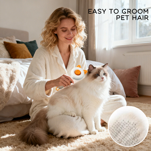 Customizable Self-Cleaning TPR Cat <b>Dog</b> Grooming Brush Release Button Hair Nail Removal <b>Bath</b> Comb Sustainable Pet Grooming - Product Image 5