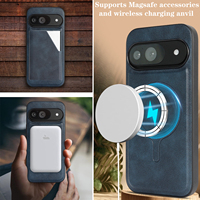 Pour Pixel 9 Pro 9A 8A 7 Pro Coque de haute qualité avec aimant pour Google Pixel 10 Pro XL Coque en TPU souple avec pare-chocs en cuir PU