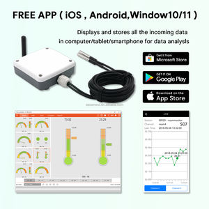 IoT Phone APP Registrador de datos de temperatura Registrador Inalámbrico Sensor de temperatura dual Refrigerador Congelador Monitor de entorno - Product Image 6