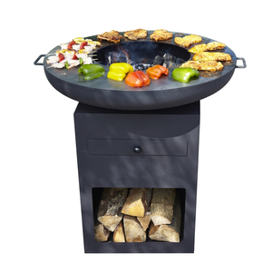 Barbecue à plancha pliable moderne haut de gamme pour Pâques, avec foyer extérieur à bois pour le camping et la cuisson toute saison - Product Image 1