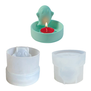 3D Simple Brillant Irrégulier Halloween Flottant Fantôme Bougeoir Silicone Moule pour Diy Ciment Résine <span class=keywords><strong>Bassin</strong></span> Succulent Bonsai Vase - Product Image 4