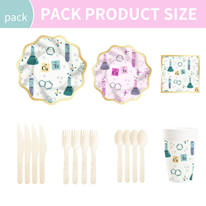 DAMAI - Decoraciones Personalizadas para Fiestas de Pequeños Científicos, Vajilla con Temática Científica, Artículos para Fiestas, Kit para Fiestas de Científicos Locos - Product Image 2