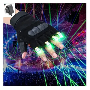 Rechargeable LED laser gloves Dancing Stage Party Decoration DJ Club Lighting Show Bars mixed colors 4 heads red blue green TOP